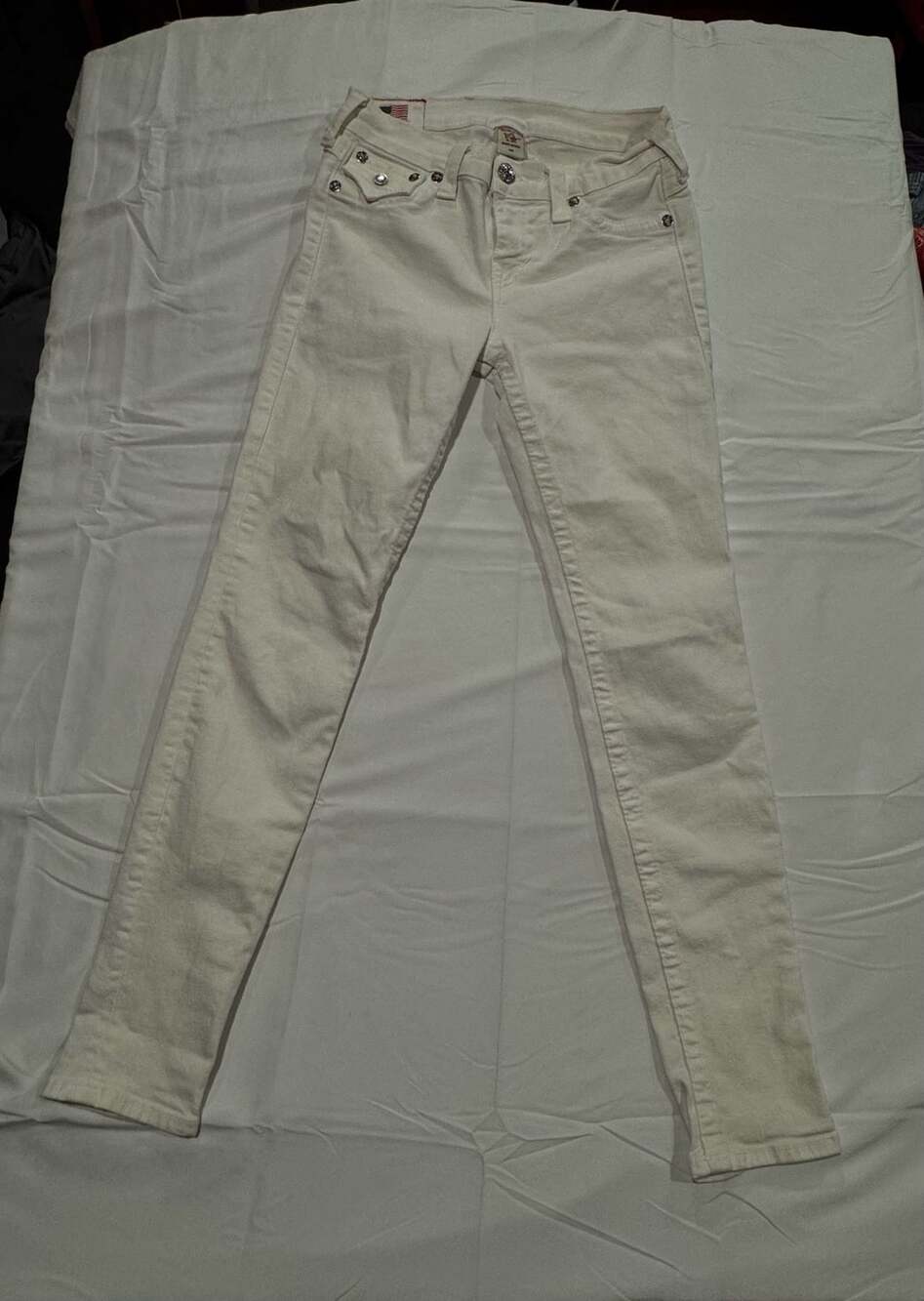 True Religion Brand Jeans Womens White Skinny Jeans Size 29 Serena